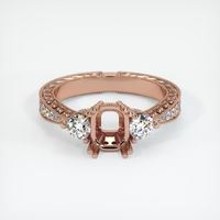 14K Rose Gold Antique Style Ring Setting Image