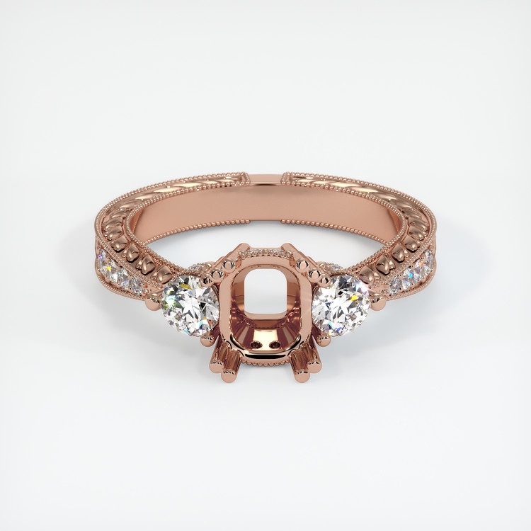 14K Rose Gold Antique Style Ring Setting