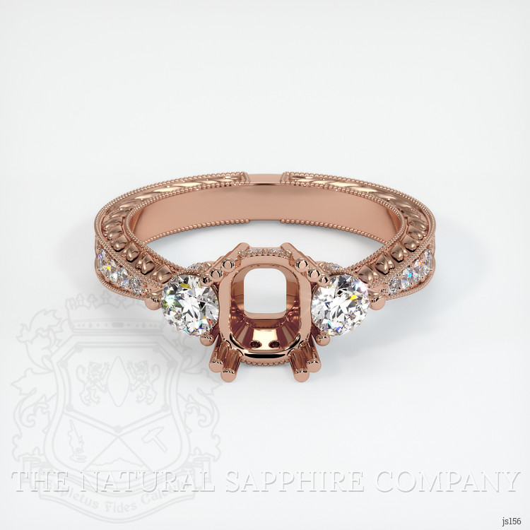 14K Rose Gold Antique Style Ring Setting