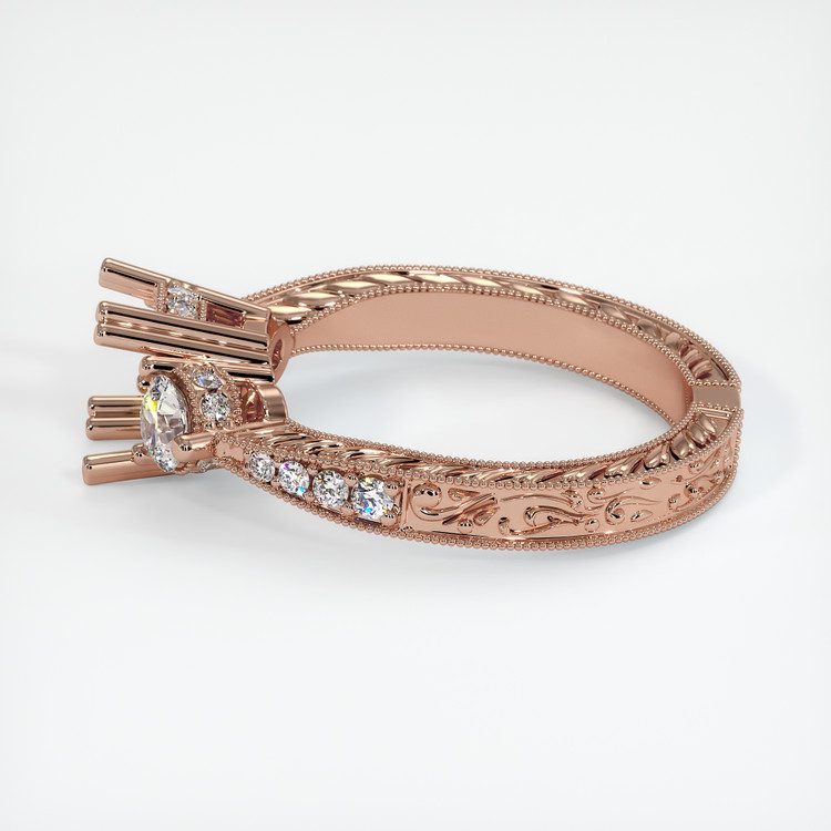 14K Rose Gold Antique Style Ring Setting