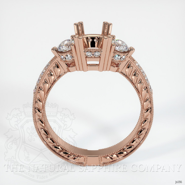 14K Rose Gold Antique Style Ring Setting