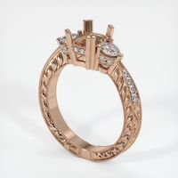 18K Rose Gold Antique Style Ring Setting Video