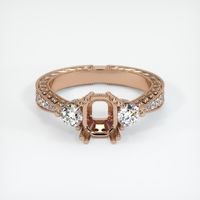 18K Rose Gold Antique Style Ring Setting Image