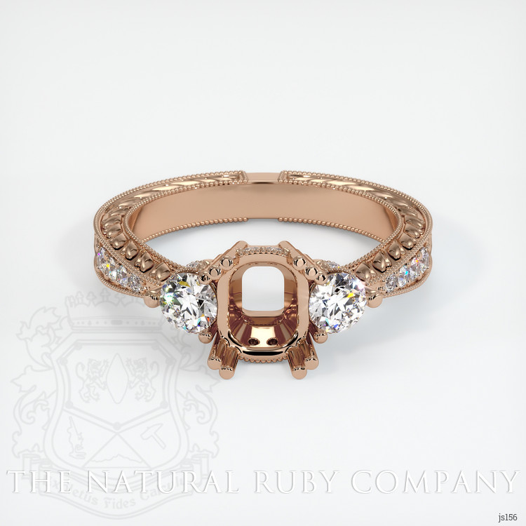 18K Rose Gold Antique Style Ring Setting