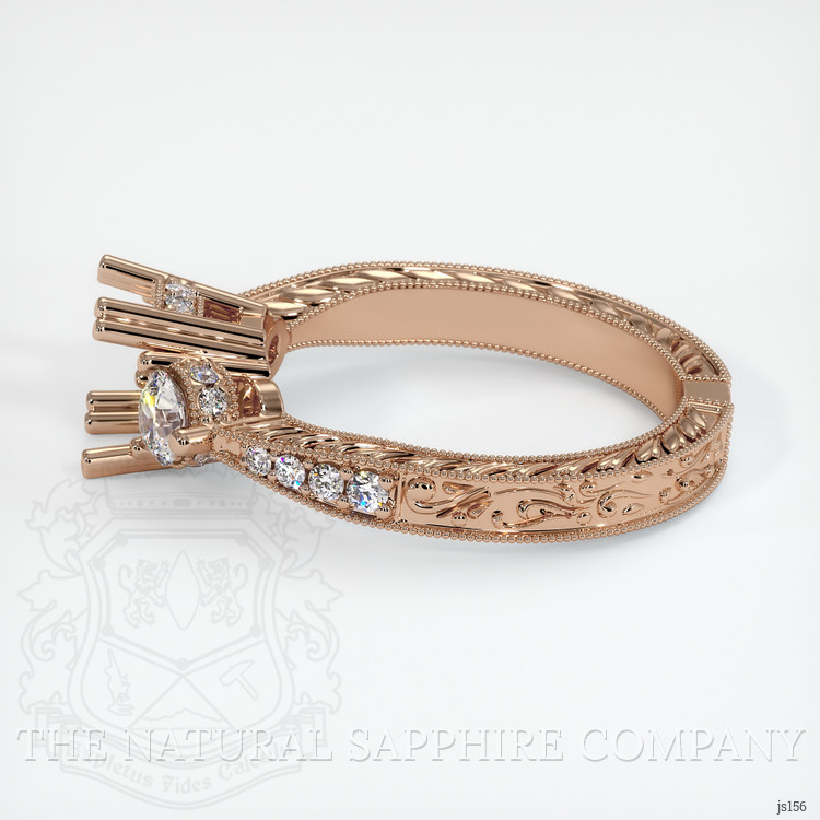 18K Rose Gold Antique Style Ring Setting