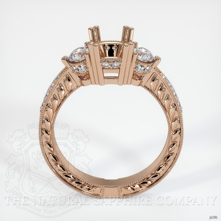18K Rose Gold Antique Style Ring Setting