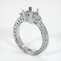 10K White Gold Antique Style Ring Setting Video