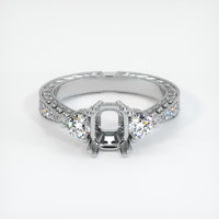 10K White Gold Antique Style Ring Setting Image