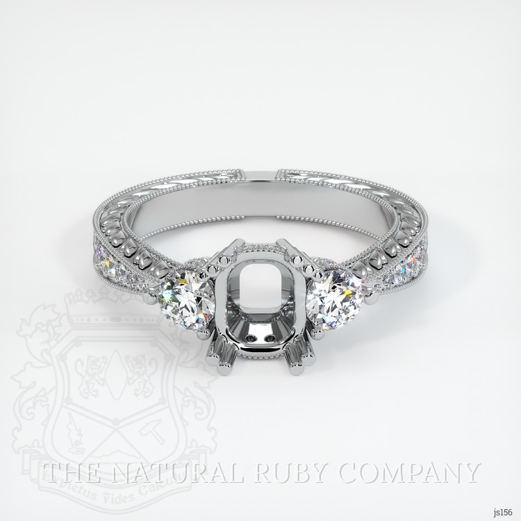 10K White Gold Antique Style Ring Setting