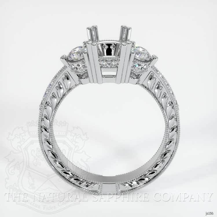 10K White Gold Antique Style Ring Setting