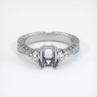 14K White Gold Antique Style Ring Setting Image