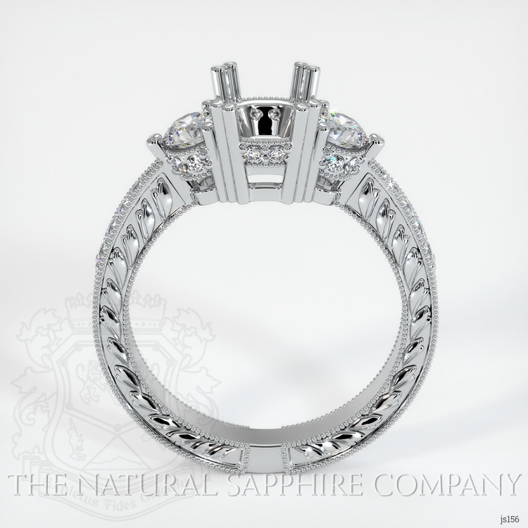 14K White Gold Antique Style Ring Setting