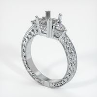 18K White Gold Antique Style Ring Setting Video