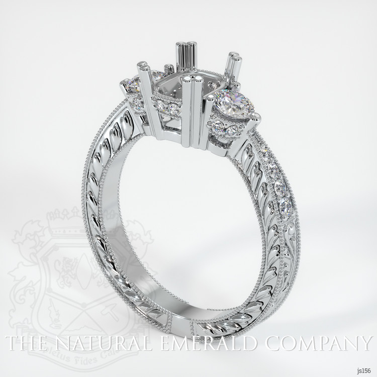 18K White Gold Antique Style Ring Setting