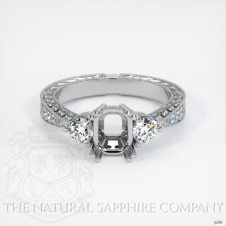 18K White Gold Antique Style Ring Setting