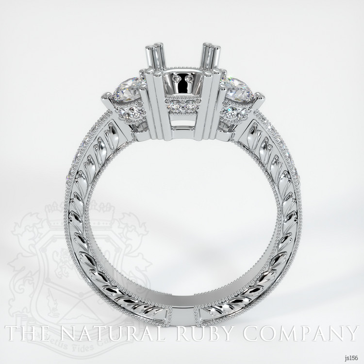 18K White Gold Antique Style Ring Setting