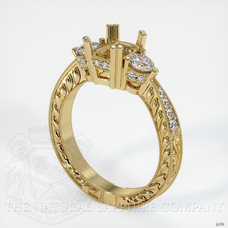 10K Yellow Gold Antique Style Ring Setting