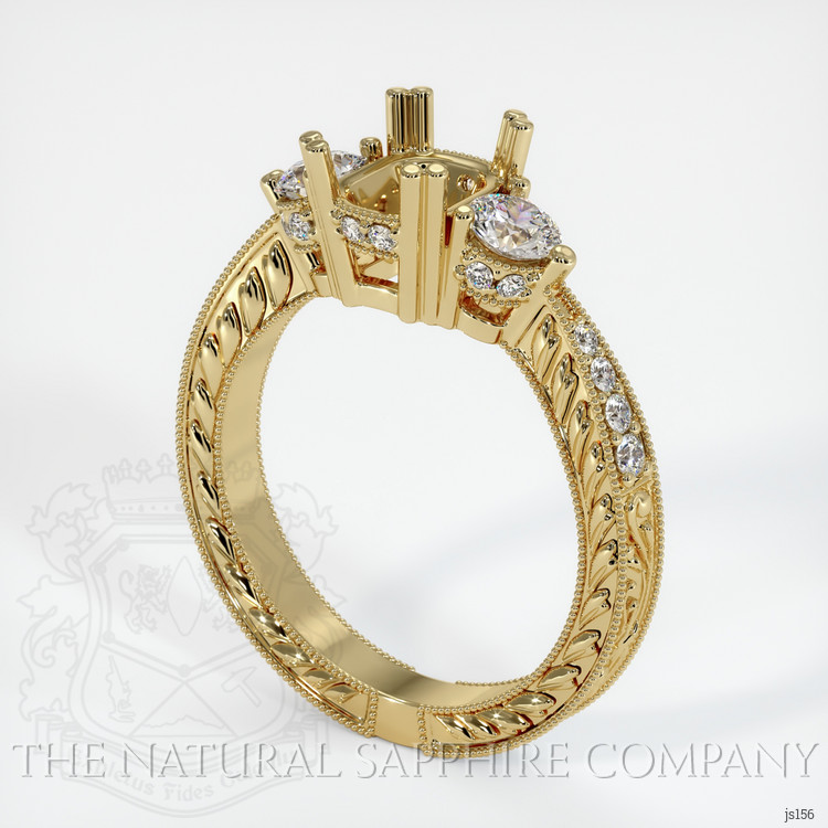 14K Yellow Gold Antique Style Ring Setting
