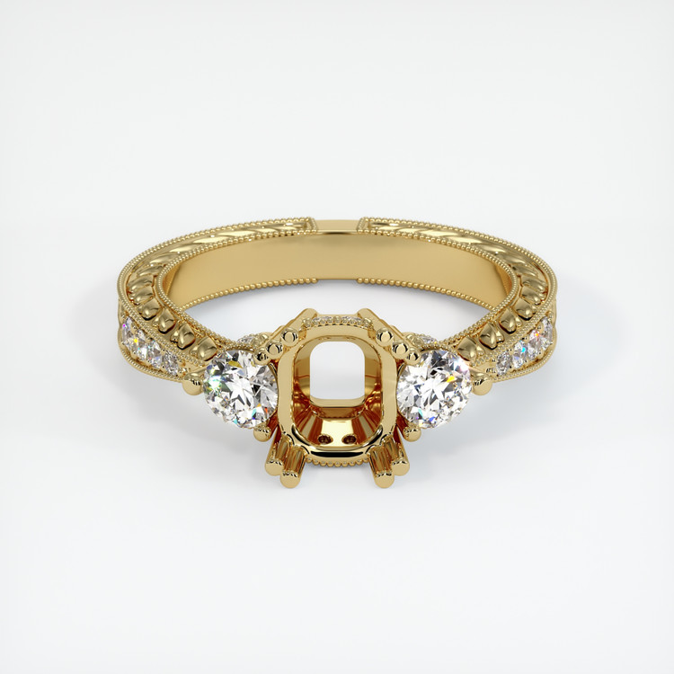 14K Yellow Gold Antique Style Ring Setting