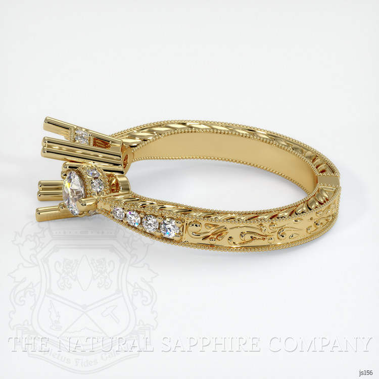 14K Yellow Gold Antique Style Ring Setting