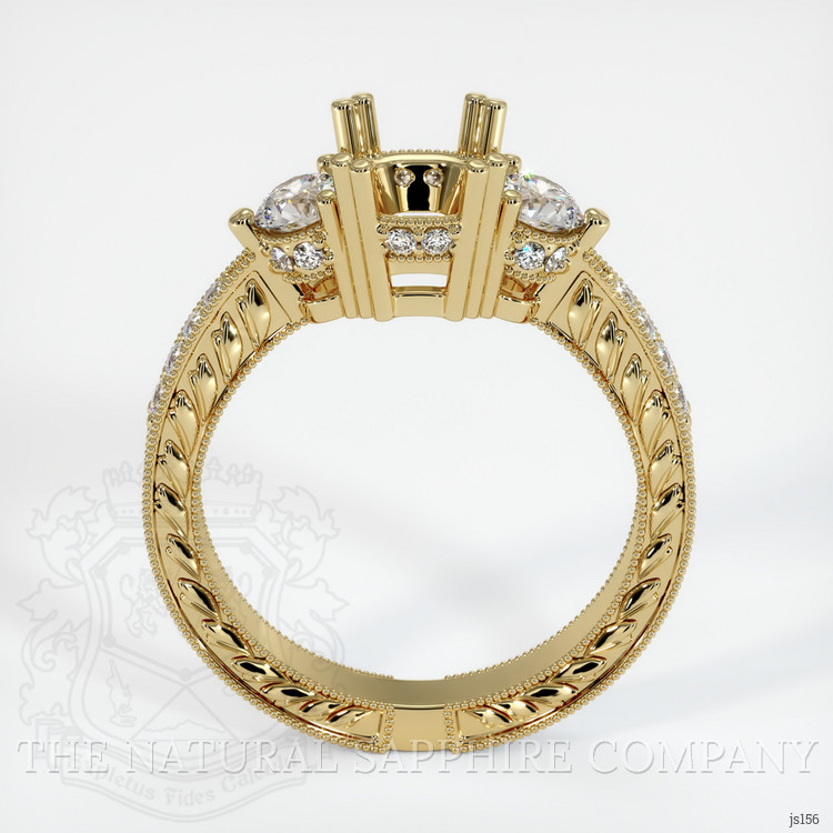 14K Yellow Gold Antique Style Ring Setting