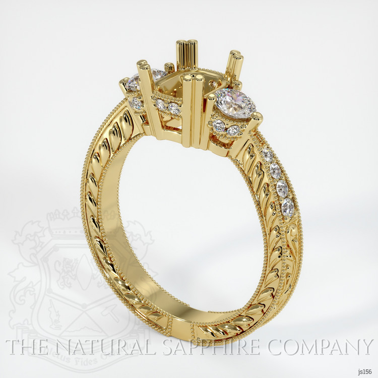 18K Yellow Gold Antique Style Ring Setting