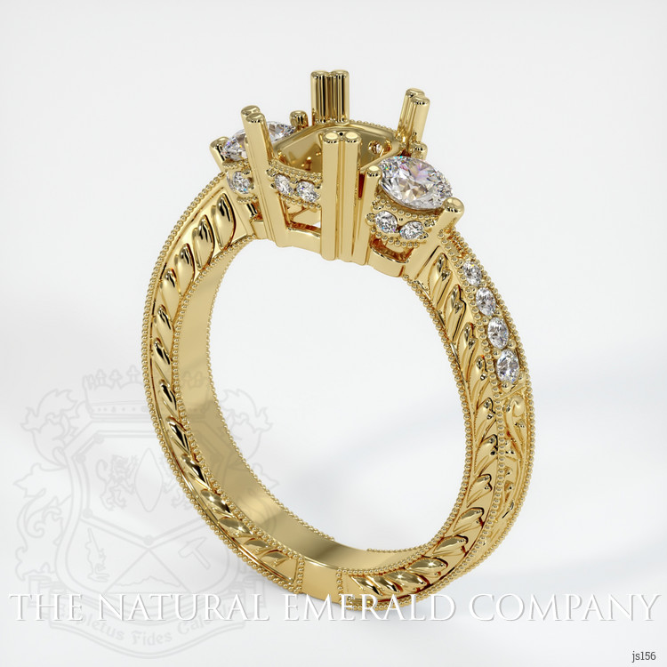 18K Yellow Gold Antique Style Ring Setting