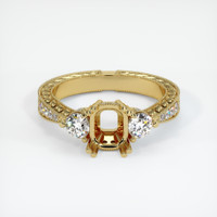 18K Yellow Gold Antique Style Ring Setting Image
