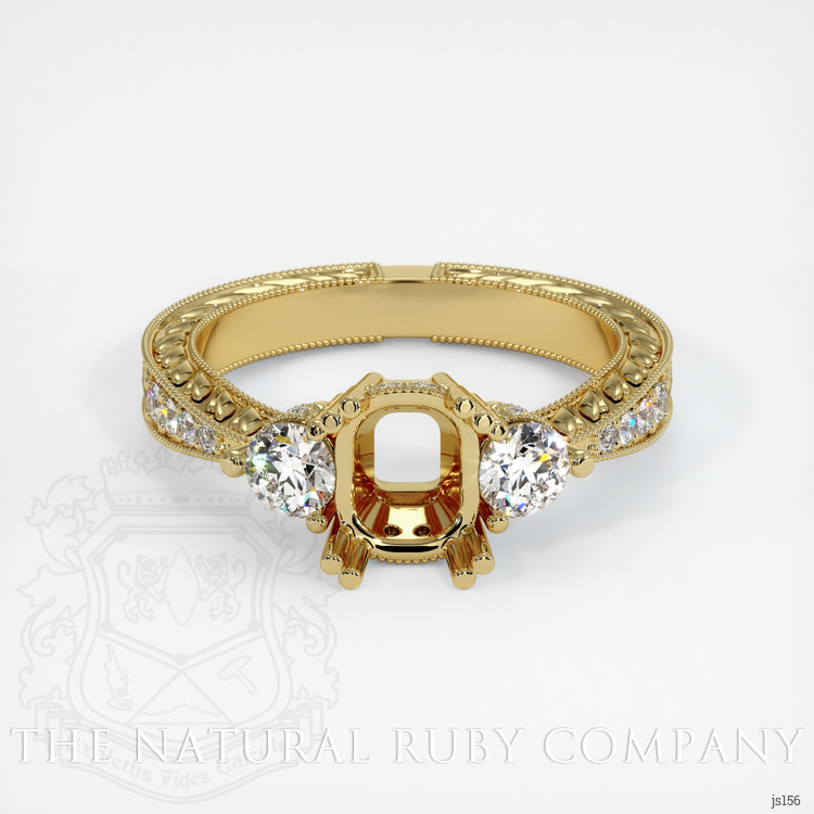 18K Yellow Gold Antique Style Ring Setting