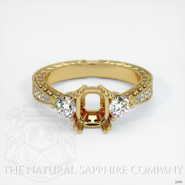 18K Yellow Gold Antique Style Ring Setting