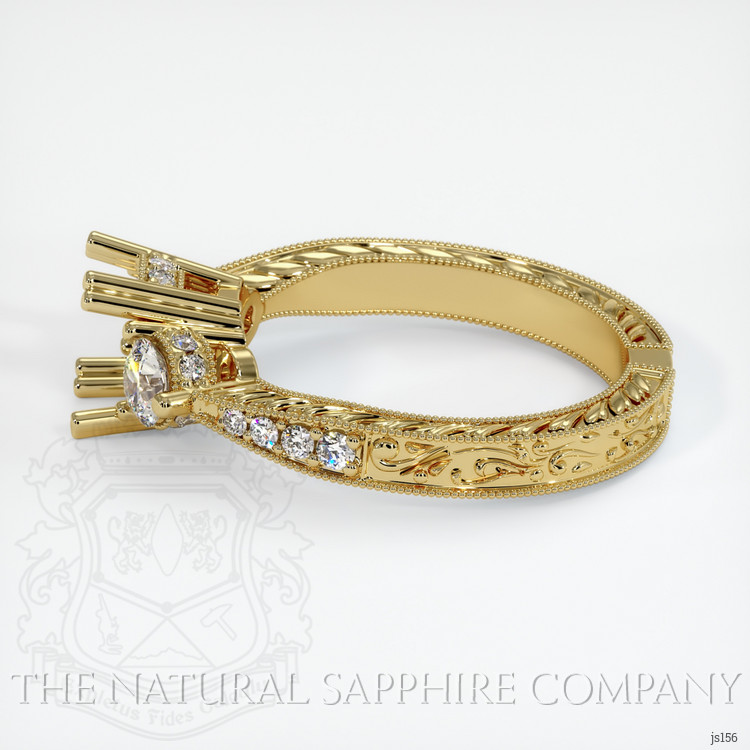 18K Yellow Gold Antique Style Ring Setting