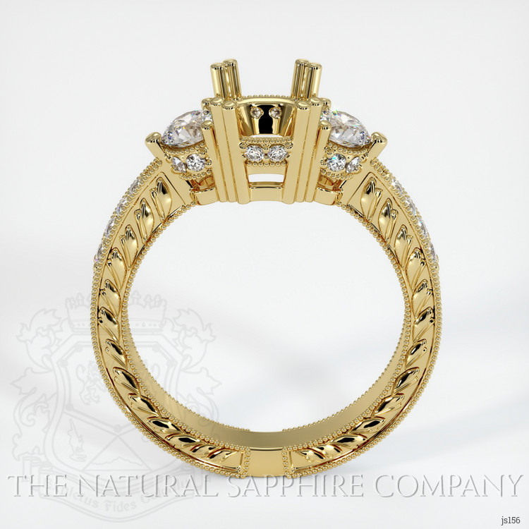 18K Yellow Gold Antique Style Ring Setting