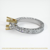 14K Yellow & White Antique Style Ring Setting Image