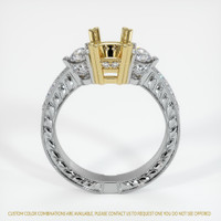 18K Yellow & White Antique Style Ring Setting Image