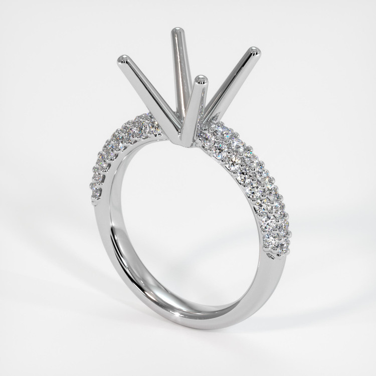 Platinum 950 Pave Ring Setting