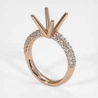 14K Rose Gold Pave Ring Setting Video