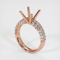 14K Rose Gold Pave Ring Setting Video