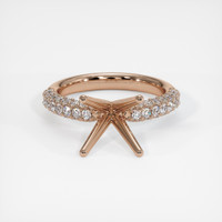 14K Rose Gold Pave Ring Setting Image