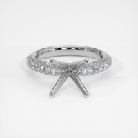 14K White Gold Pave Ring Setting Image