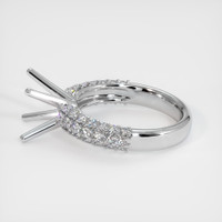 14K White Gold Pave Ring Setting Image