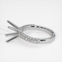 14K White Gold Pave Ring Setting Image