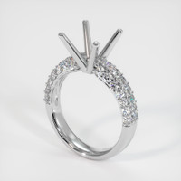 18K White Gold Pave Ring Setting Video