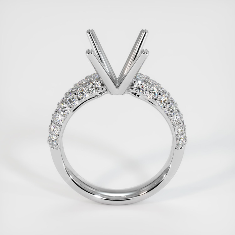 18K White Gold Pave Ring Setting