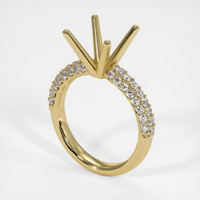 14K Yellow Gold Pave Ring Setting Video