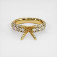 14K Yellow Gold Pave Ring Setting Image