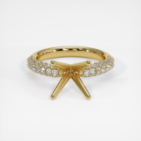 14K Yellow Gold Pave Ring Setting Image