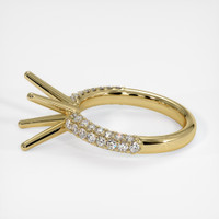 14K Yellow Gold Pave Ring Setting Image