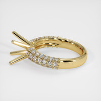 14K Yellow Gold Pave Ring Setting Image