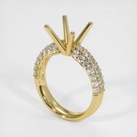 18K Yellow Gold Pave Ring Setting Video