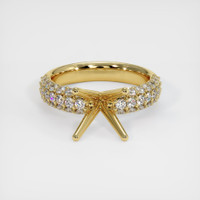 18K Yellow Gold Pave Ring Setting Image